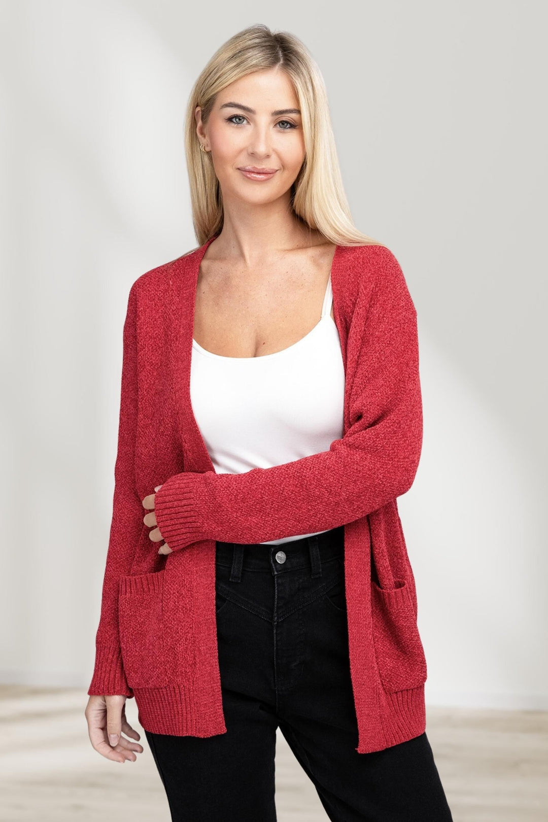 Comfortabele Open Front Sweater Cardigan voor Dames