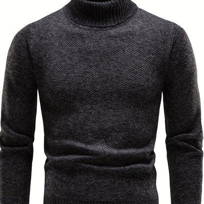 vrijetijds Turtleneck Gebreide Trui voor Mannen - Comfortabele en Slanke Pasvorm voor Herfst en Winter