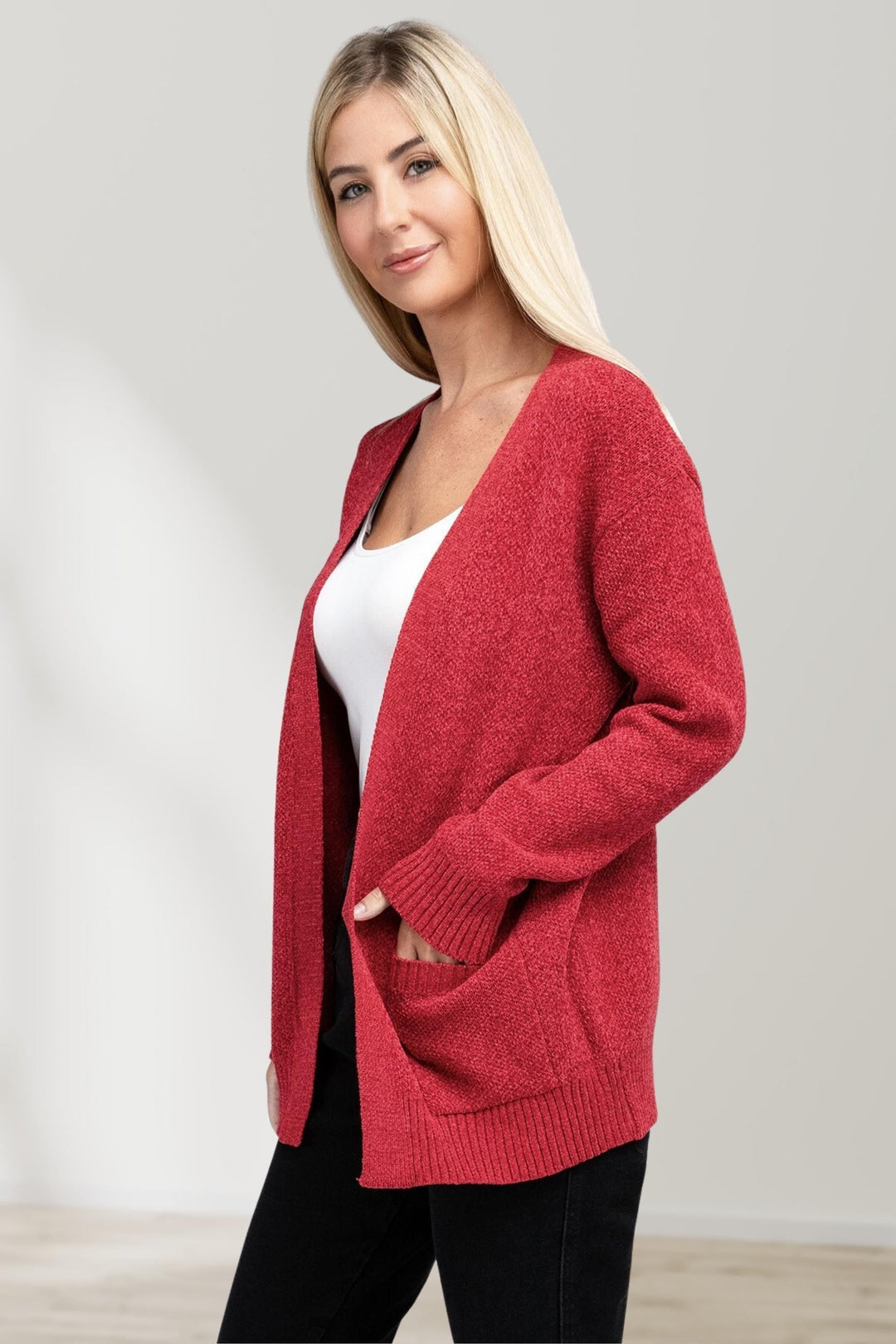 Comfortabele Open Front Sweater Cardigan voor Dames