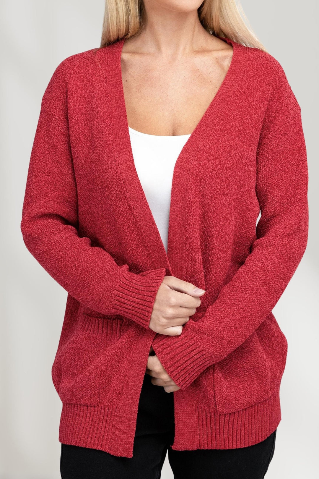 Comfortabele Open Front Sweater Cardigan voor Dames