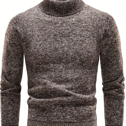 vrijetijds Turtleneck Gebreide Trui voor Mannen - Comfortabele en Slanke Pasvorm voor Herfst en Winter