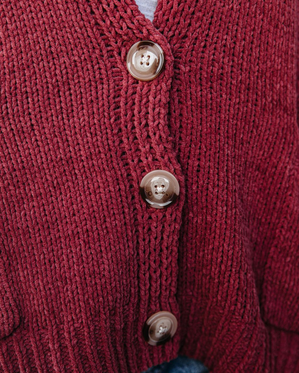 Klassieke Gebreide Cardigan met Zakken - Vintage Roze