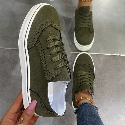 Lage Dames Sneakers met Veters – hippe en Comfortabel