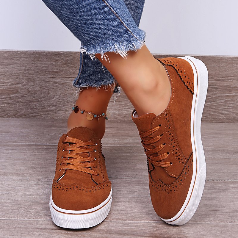 Lage Dames Sneakers met Veters – hippe en Comfortabel