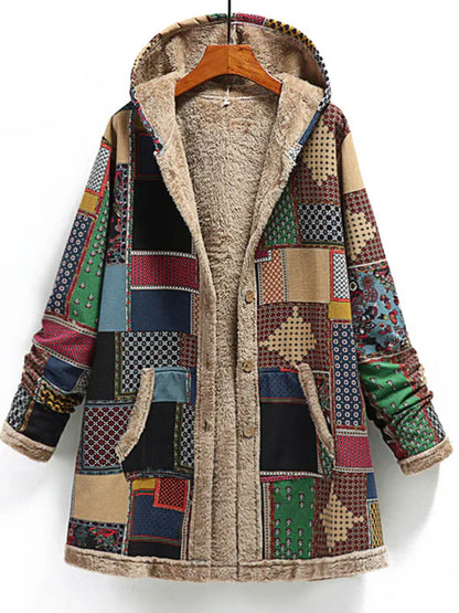 Hooded Coat met unieke print