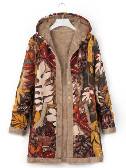 Hooded Coat met unieke print