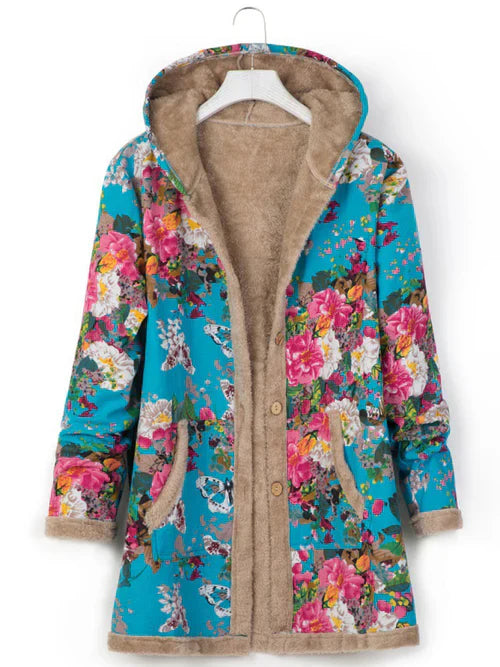 Hooded Coat met unieke print