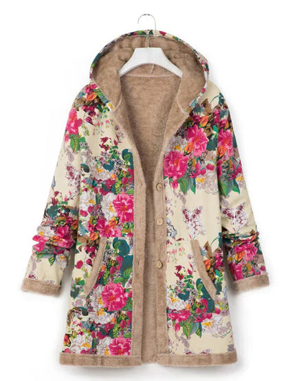 Hooded Coat met unieke print