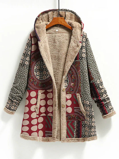 Hooded Coat met unieke print